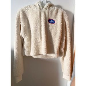Forever 21 Cropped Fluffy Hoodie